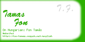 tamas fon business card